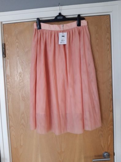 Savida Nectarine Angel Lined Mesh Skirt. S.L.(14).  B.N.W.T