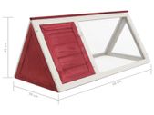 Animal Rabbit Cage Red Wood