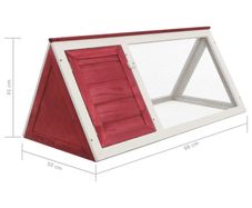 Animal Rabbit Cage Red Wood