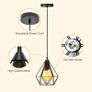 Pendant Light Fitting & Pendant Light Shade, White Cage Pendant Light Fixtures, Industrial Style Pendant Light Image 6