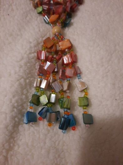 stunning multicoloured beaded necklace