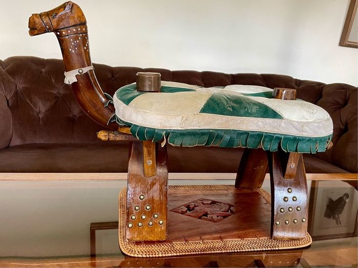 MCM Uber Kitsch Retro North African Footstool Childs Chair 1960s
