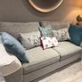 Grey fabric two-seater sofa Image 3