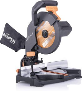 046-0001A R210CMS Compound Saw with Multi-Material Cutting, Bevel, 45 Degree Mitre, 3-Year Warranty, 1200 W, 230 V-Domestic, Black