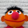 Playskool Dress Me Up Ernie Sesame Street Plush 1990 Vintage approx. 35 cm. Used Damaged Please see photos Image 2