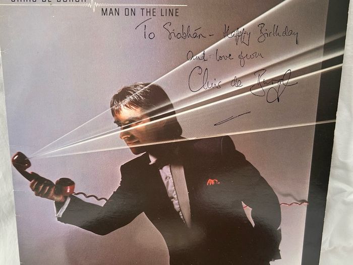 Chris de Burgh Signed Man On The Line Vinyl LP 1984 Autographed