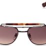 Police Unisex Sunglasses, Shiny / Sandblasted Gold Matte Parts SPLD43 Image 5