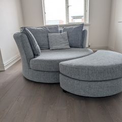 DFS Lorella Swivel Sofa & Footstool Set