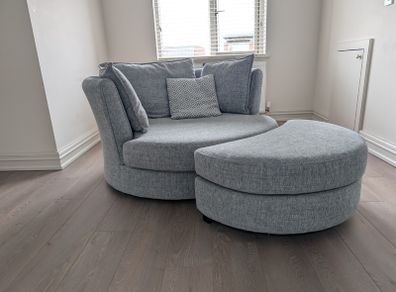 DFS Lorella Swivel Sofa & Footstool Set