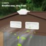 Outdoor Storage Shed, 7ft x 4ft, Large Patio Roofed Tool Metal Storage Building Foundation Sheds Box Outdoor Furniture Image 9