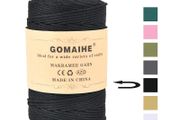 Macrame Cord 3mm x 200m 100% Cotton Rope Craft String Twine for Wall Hanging Plant Hangers Knitting Home Decorations DIY