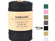 main image for ad Macrame Cord 3mm x 200m 100% Cotton Rope Craft String Twine for Wall Hanging Plant Hangers Knitting Home Decorations DIY
