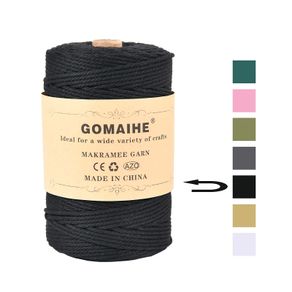 Macrame Cord 3mm x 200m 100% Cotton Rope Craft String Twine for Wall Hanging Plant Hangers Knitting Home Decorations DIY