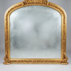 Victorian Style Giltwood Overmantel Mirror