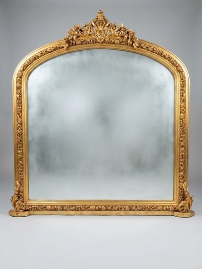 Victorian Style Giltwood Overmantel Mirror