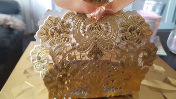 Gold lace effect favor Boxes