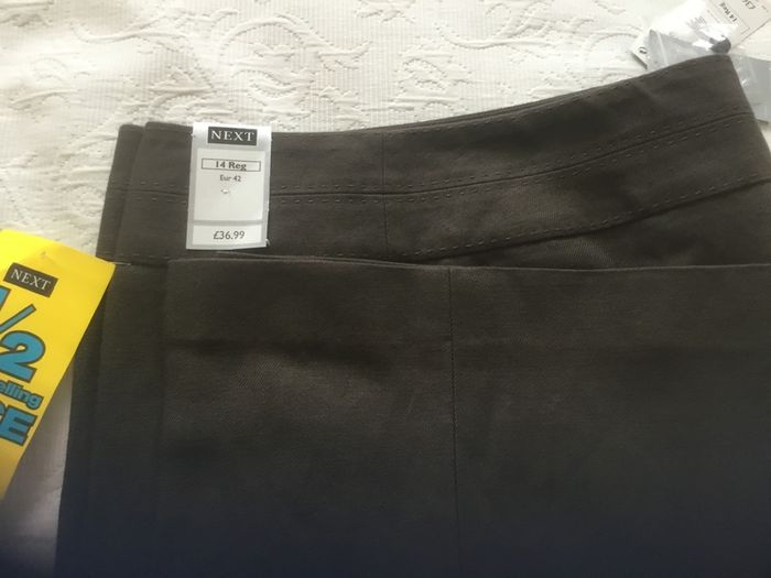 Next linen cotton mix tailored trousers