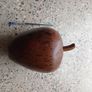 Wooden carved Apple and tea candle stand Image 2