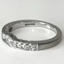 18k White Gold Band Ring with Diamonds Image 3