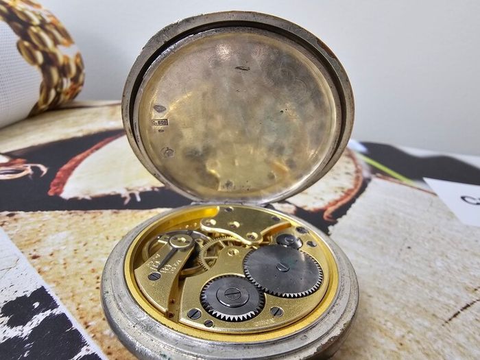 Antique Silver WW1 era Swiss Made Military Pocket Watch Orion 1910s