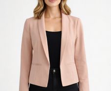 NEW LOOK Ladies Blush Blazer: Size 10 - AS NEW - Also available in White