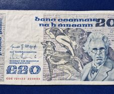 Ireland 1983 W.B. Yeats 20 pound banknote