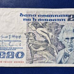 Ireland 1983 W.B. Yeats 20 pound banknote