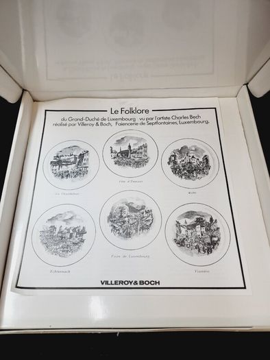 Villeroy & Boch Luxembourg Folklore Plate No 1 Echternach Charles Bech Boxed