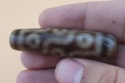 Vintage 9 Eyes Himalayan Tibetan Agate Dzi Bead Amulet