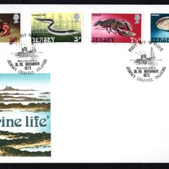 1973 Jersey Marine Life Commemorative Stamps First Day Cover (FDC)
