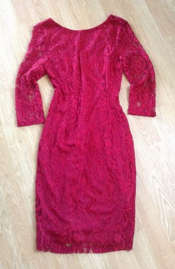 New red lace dress