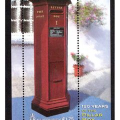 2002 Guernsey 150th Anniversary of First Public Pillar Box (post-box) Commemorative Stamp Miniature Sheet Mint Never Hinged (MNH)