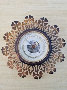 Vintage Brass Scandinavian Barometer