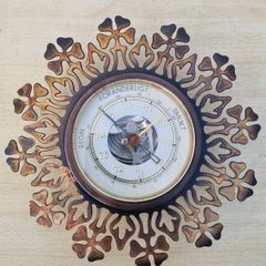 Vintage Brass Scandinavian Barometer