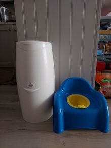 Diaper bin and potty