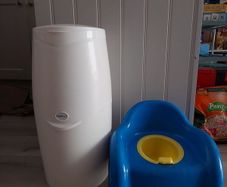 Diaper bin and potty