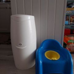 Diaper bin and potty