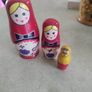 Russian Folk Art Matryoshka Family 4 Wooden Nesting Dolls Image 10