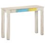 Console Table White 115x35x77 cm Rough Mango Wood Image 7