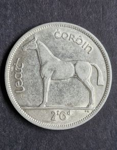 Ireland 1941 Silver Half Crown coin.