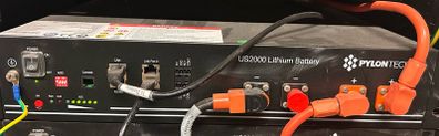 Pylontech US2000 48V 2.4kWh lithium solar battery.