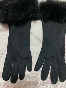 Gloves - Stretch with Faux Fur Trim