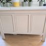 king size headboard solid wood white , off-white, beige,  creamy, ivory, eggshell , ecru Image 3
