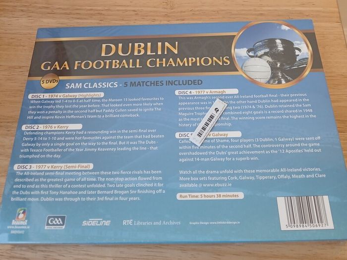 Dublin GAA Football Champions 5 DVD Box Set - New Sealed