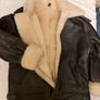 Vintage leather & sheepskin  shearling stunning 1980's so warm Image 3