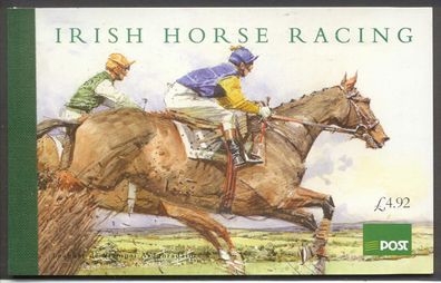 1996 Ireland Irish Horse Racing Stamp Booklet Mint Never Hinged (inc. photos of panes)