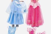 Girls Princess Costume pink and blue, 6 Pieces
