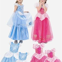 Girls Princess Costume pink and blue, 6 Pieces