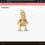 Pandora Disney  Winnie the Pooh Gold Dangle Charm new Image 4