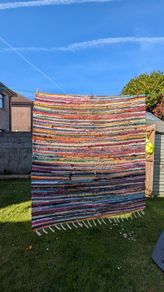 Colourful Rug / Boho Rag Style  140x215 cm
